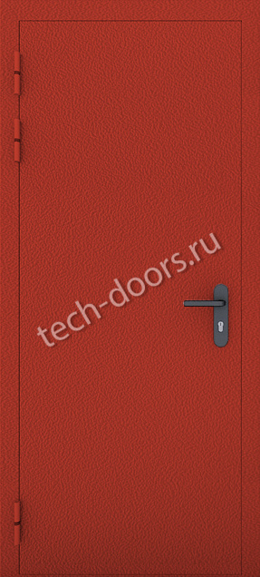 Противопожарная однопольная дверь красная 780x2050